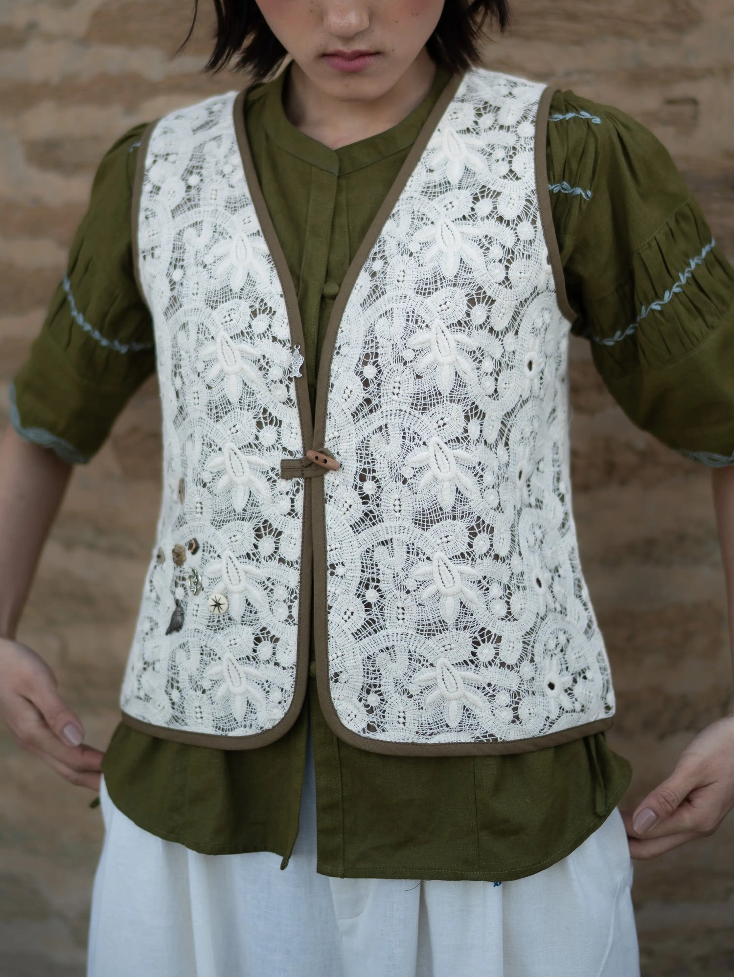 White Thread Vest