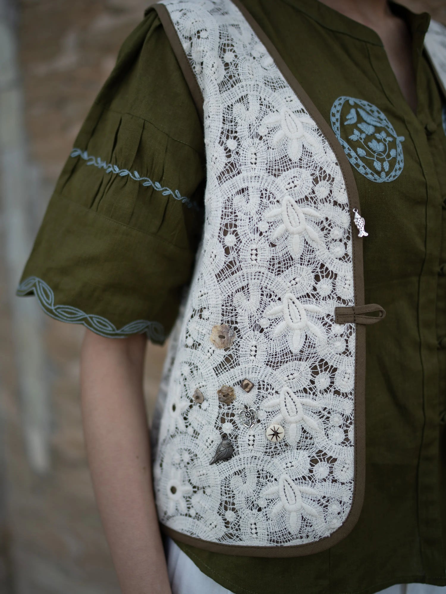 White Thread Vest